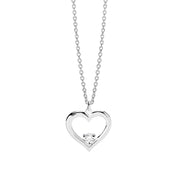 Mabina Girocollo con cuore e diamante lab-grown 553918